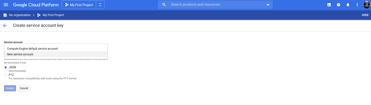 Creating New Service Account on BigQuery - Transfer Data for Free from Google Sheets to your target destination